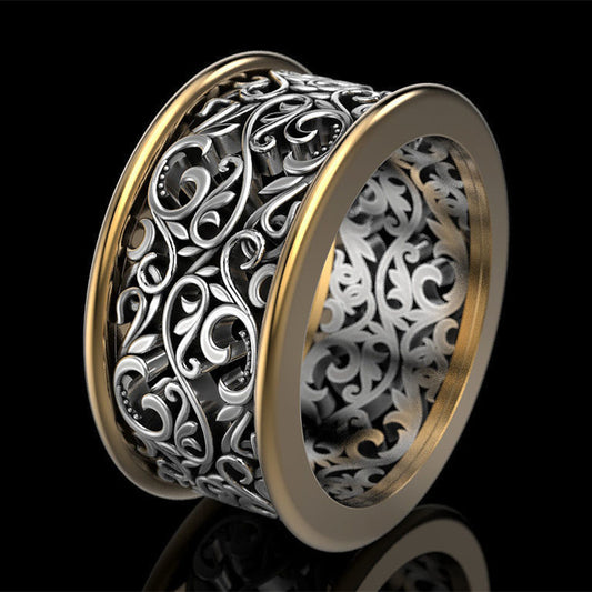 Creative Retro Hollow Pattern Alloy Men's Ring