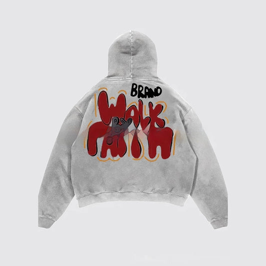 Casual Letter Print Fashion Hoodie Harajuku Vintage