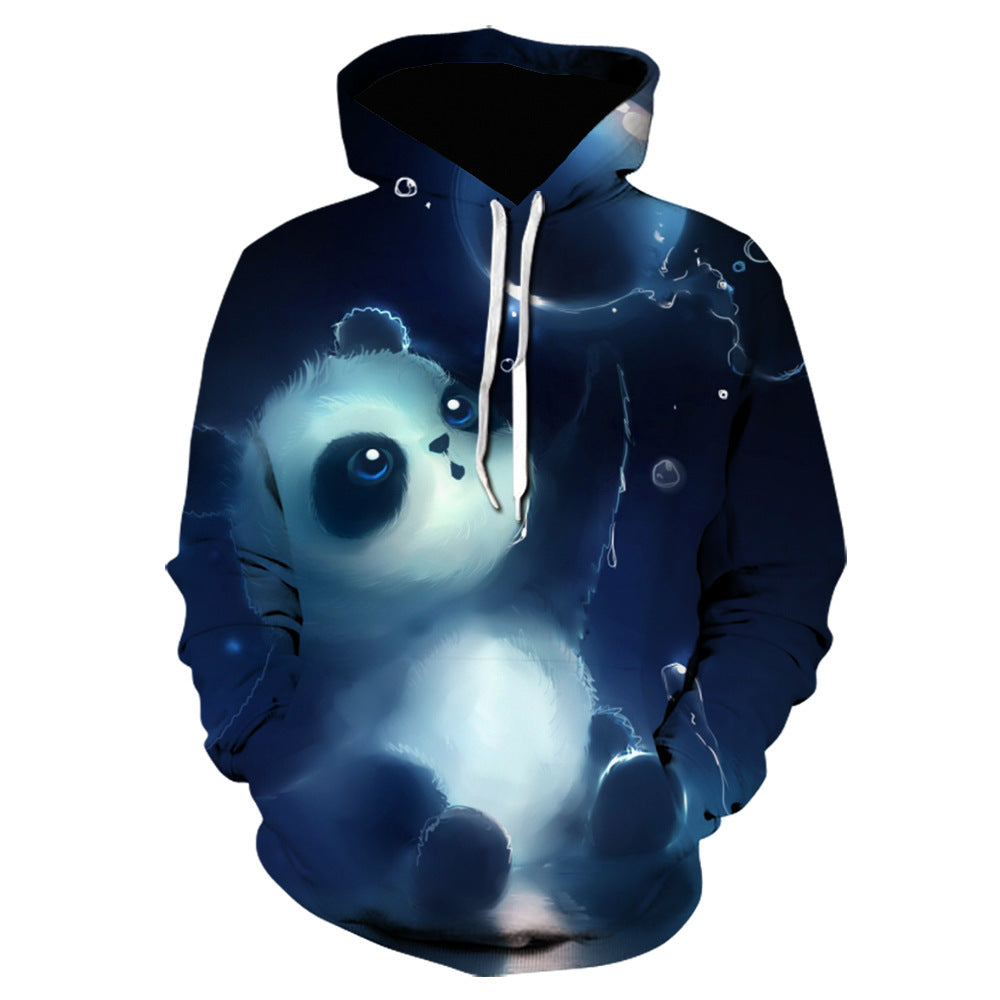 Autumn Panda Baby Series Hooded Pullover 3D Printed Sweater For Men