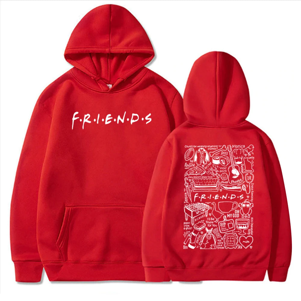 Friends Hoodie Friends TV Show Hoodie 90's Comedy TV Hoodie Gift for Friends Lovers Unisex Pullover Tops Streetwear