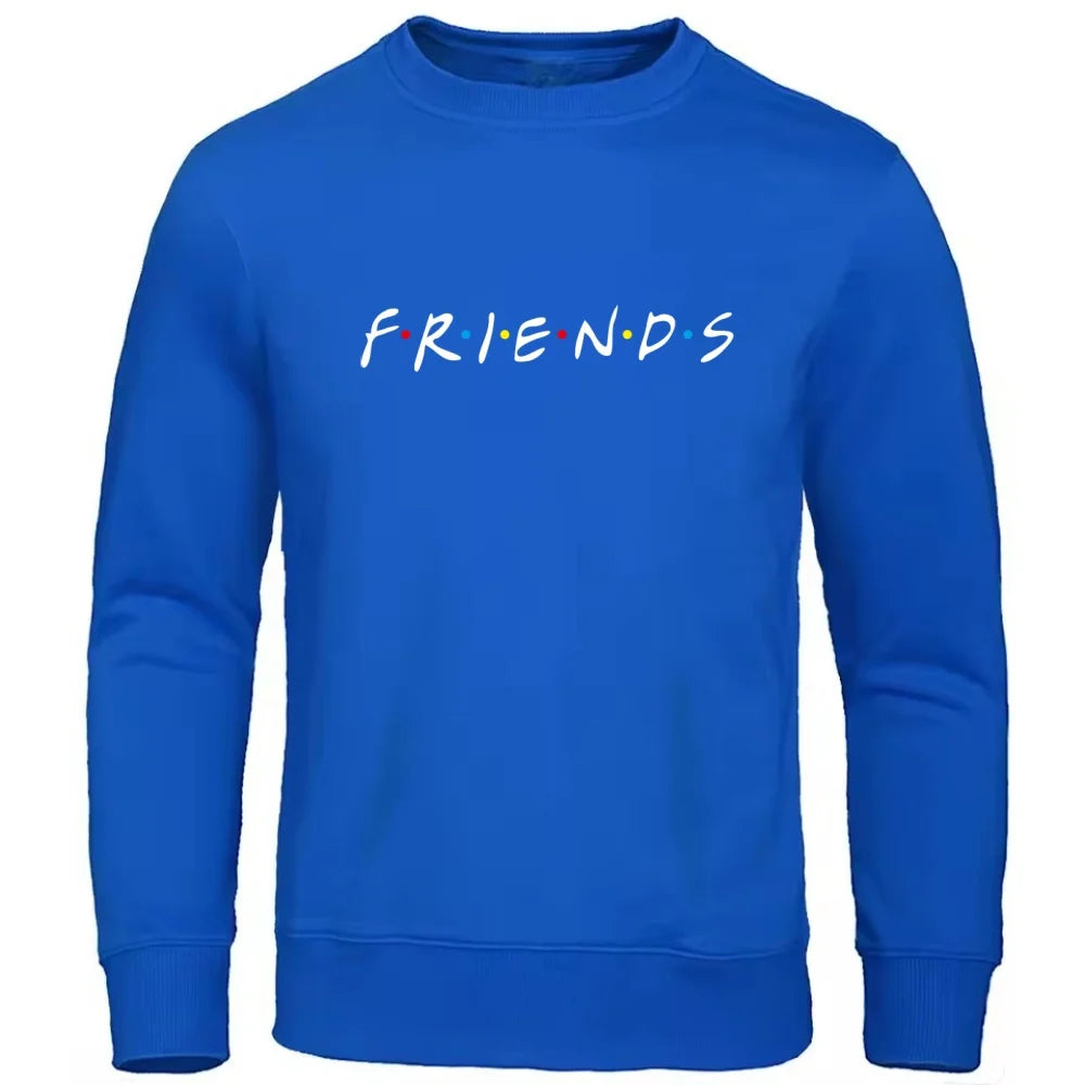 Autumn and winter new friends friends merchandise new trendy printed fleece men's and women's round neck hoodie