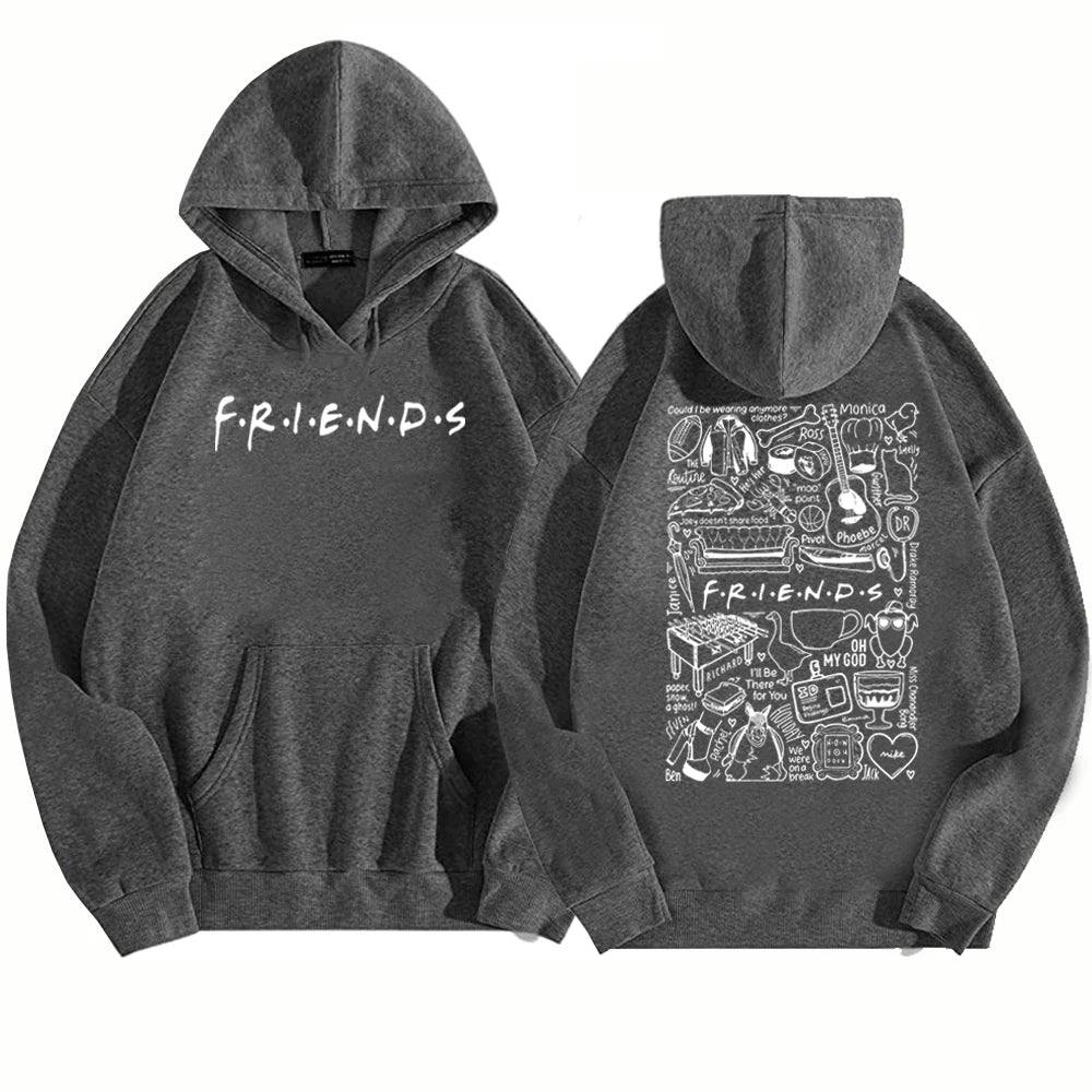 Friends Hoodie Friends TV Show Hoodie 90's Comedy TV Hoodie Gift for Friends Lovers Unisex Pullover Tops Streetwear