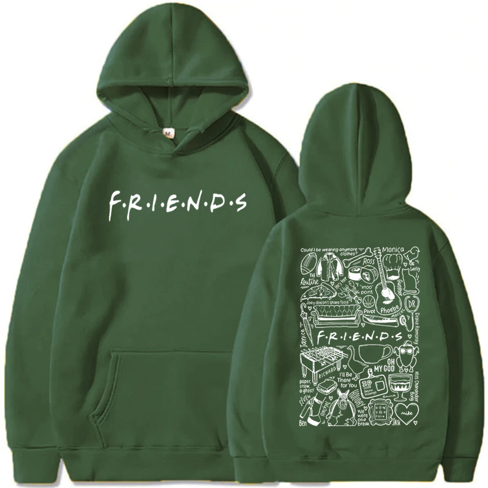Friends Hoodie Friends TV Show Hoodie 90's Comedy TV Hoodie Gift for Friends Lovers Unisex Pullover Tops Streetwear