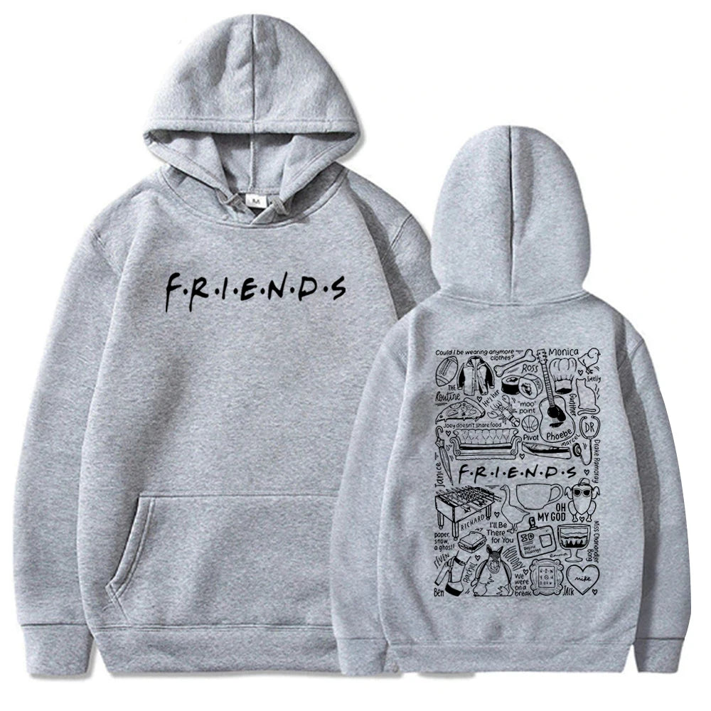Friends Hoodie Friends TV Show Hoodie 90's Comedy TV Hoodie Gift for Friends Lovers Unisex Pullover Tops Streetwear