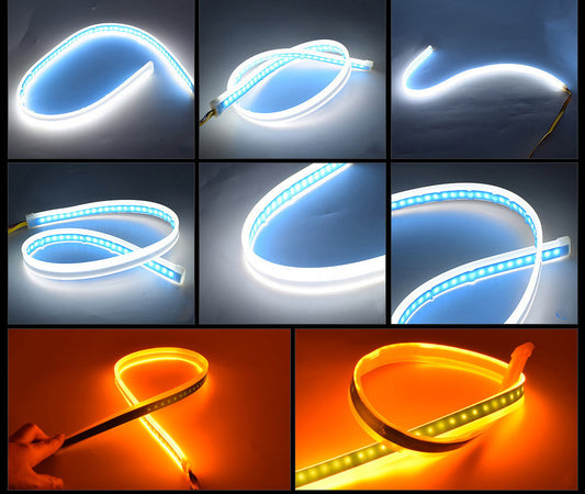 Strip Waterproof 30cm 45cm 60cm Flexible Soft Tube Guide Headlight LED Strip Lights