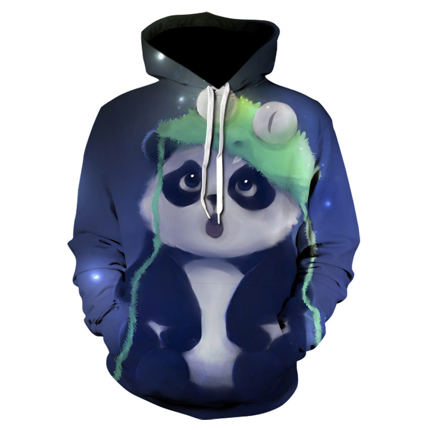 Autumn Panda Baby Series Hooded Pullover 3D Printed Sweater For Men