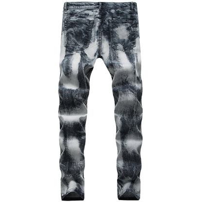 Jeans men's slim elastic stretch