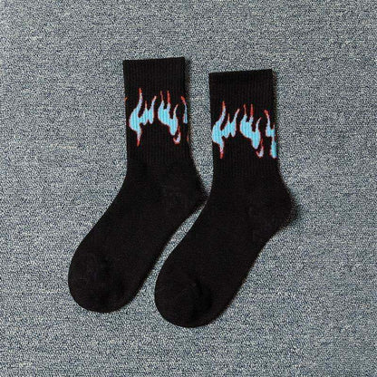 Tube Socks Flame Street Sports Style Hip Hop Trend Socks