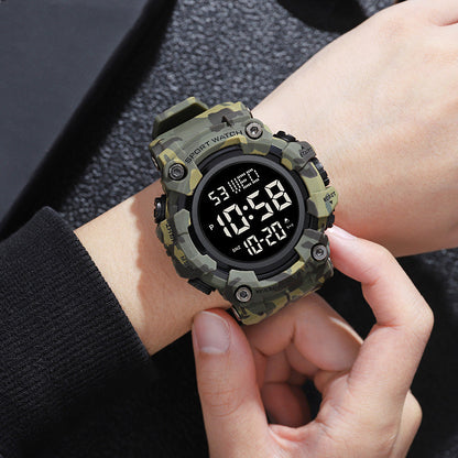 Fashion Large Dial Watch For Male Students Trendy Waterproof