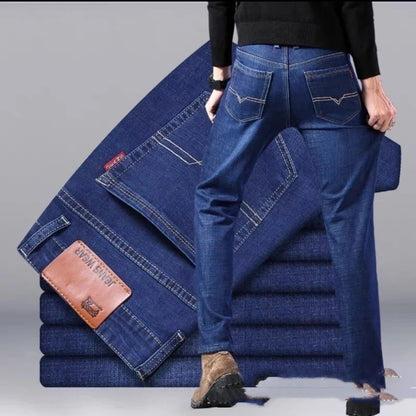 Jeans Men's Loose Straight Mid-waist