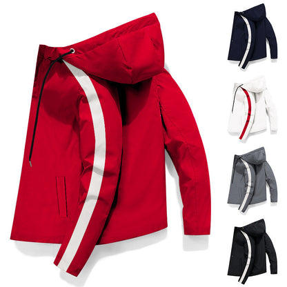 New Casual Fashion Men's Jacket Color Matching