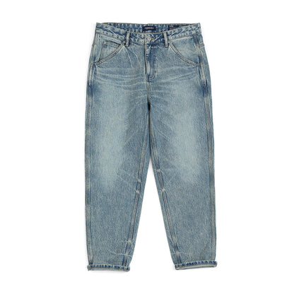 Men's washed cropped jeans