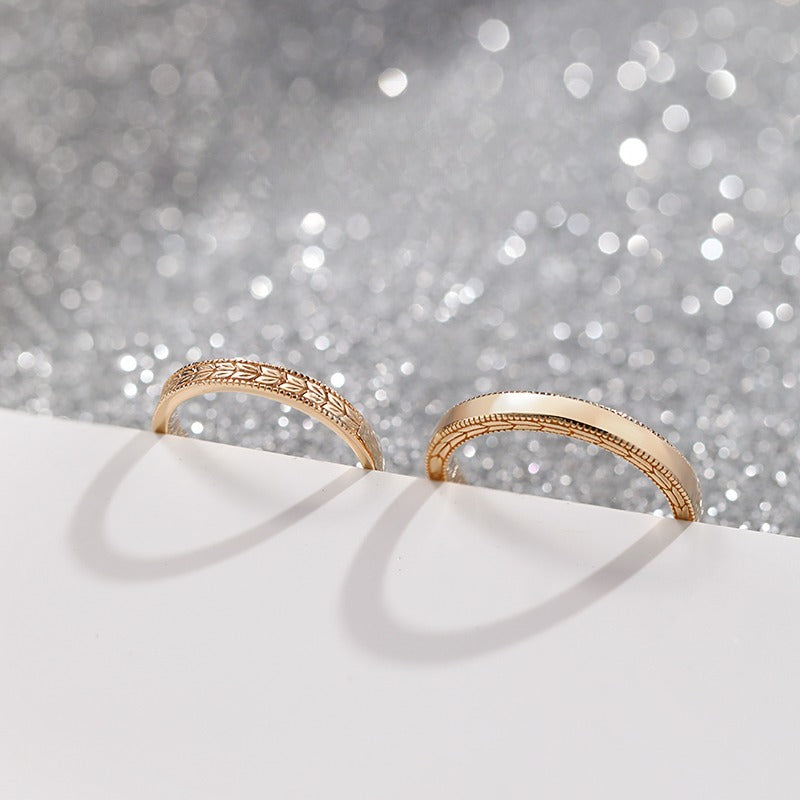 Simple Gold Wheat Fashion Simple Bracelet Open Ring