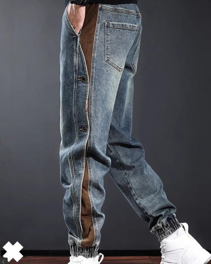 American-style Heavy New Patchwork Overalls Men