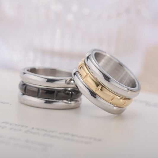 Titanium Steel Rotating Fashion Creative Stainless Steel Ring