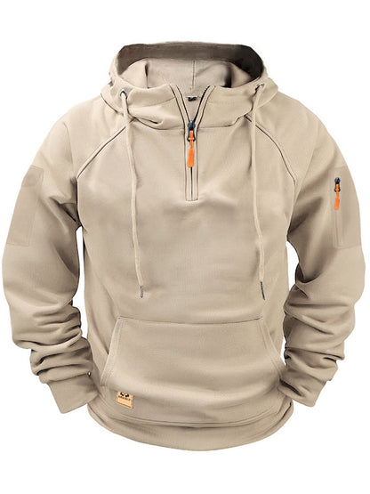 Men's Zipper Multi-pocket Casual Sweatshirt