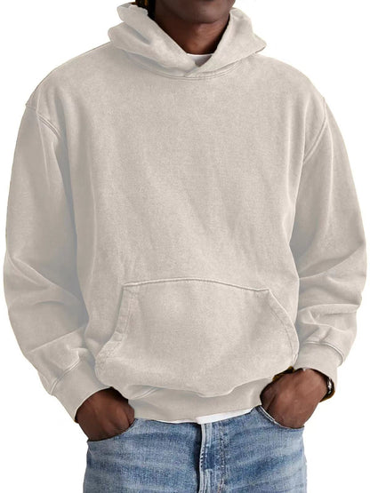 Men's Round Neck American Retro Casual Hooded Sweatshirt