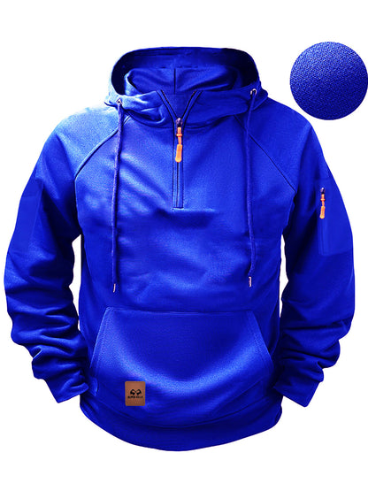 Men's Zipper Multi-pocket Casual Sweatshirt