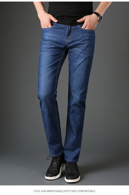 Men's straight-leg slim-fit jeans