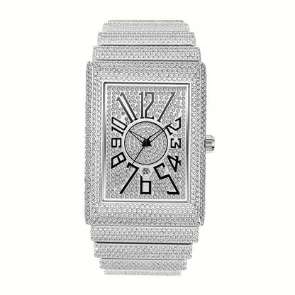 Diamond-embedded Watch Men's Super Starry Square