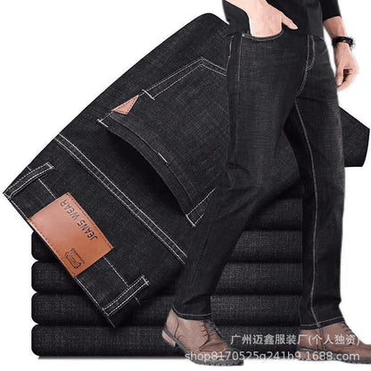 Jeans Men's Loose Straight Mid-waist
