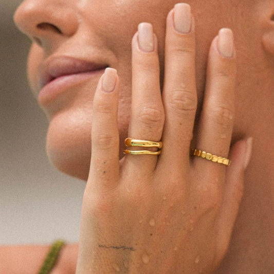 Women's Simple All-match Irregular Wave Ring