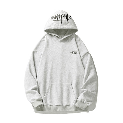 Fashion Hand-painted Letters Embroidered Hoodie Men