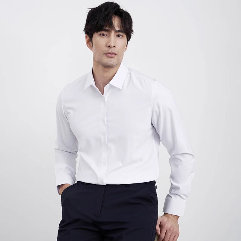 Lightly Mature Business Wine Red Shirt Men