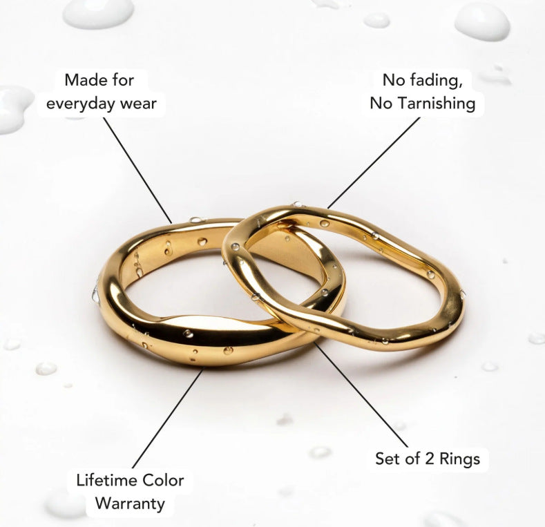 Women's Simple All-match Irregular Wave Ring