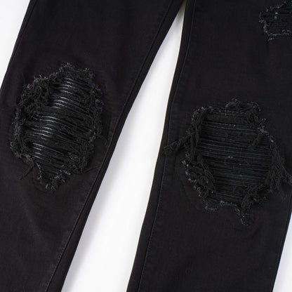 Jeans Men's High Street Fashion Brand Street Ripped Jeans