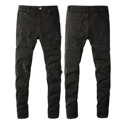 Jeans Men's High Street Fashion Brand Street Ripped Jeans