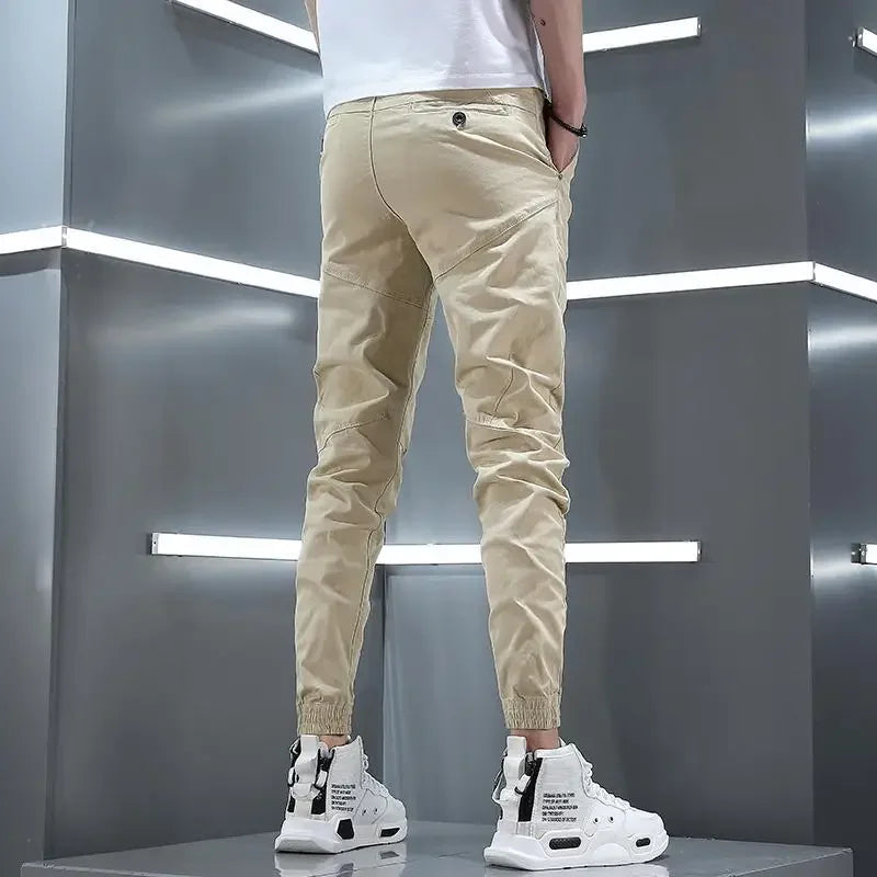 Stretch Slim Men's Cargo Pants Skinny Male Trousers Cotton Y2k Vintage Luxury Fashion Harajuku Korean Style Techwear Cheap Baggy