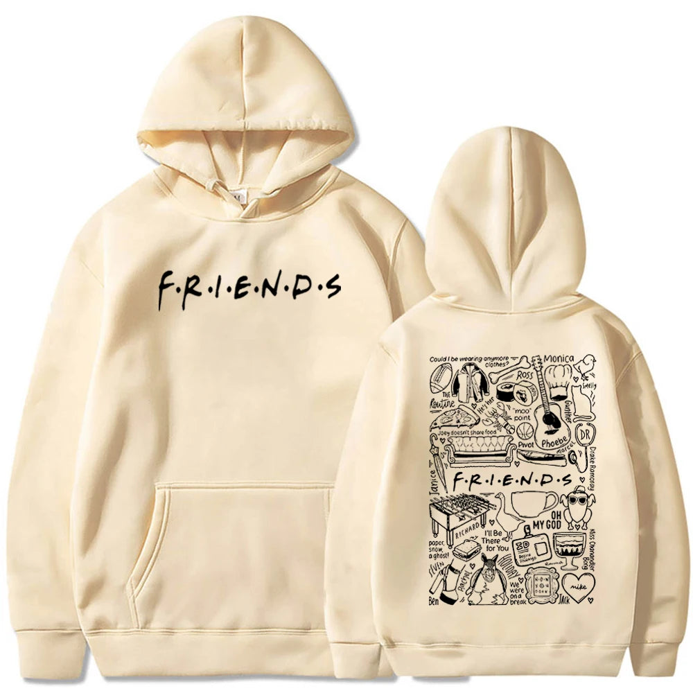 Friends Hoodie Friends TV Show Hoodie 90's Comedy TV Hoodie Gift for Friends Lovers Unisex Pullover Tops Streetwear