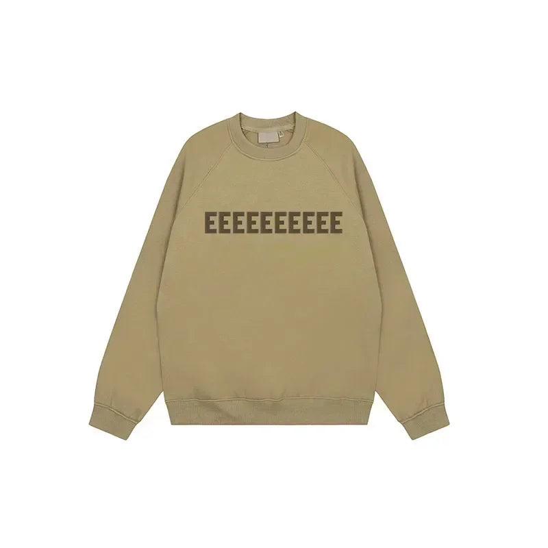 Season 8 Luxury Design Women's Hoodies Chest Two Rows Flocking Letter Logo Sweaters Fashion Brand Couple High Street Hoodie Sets