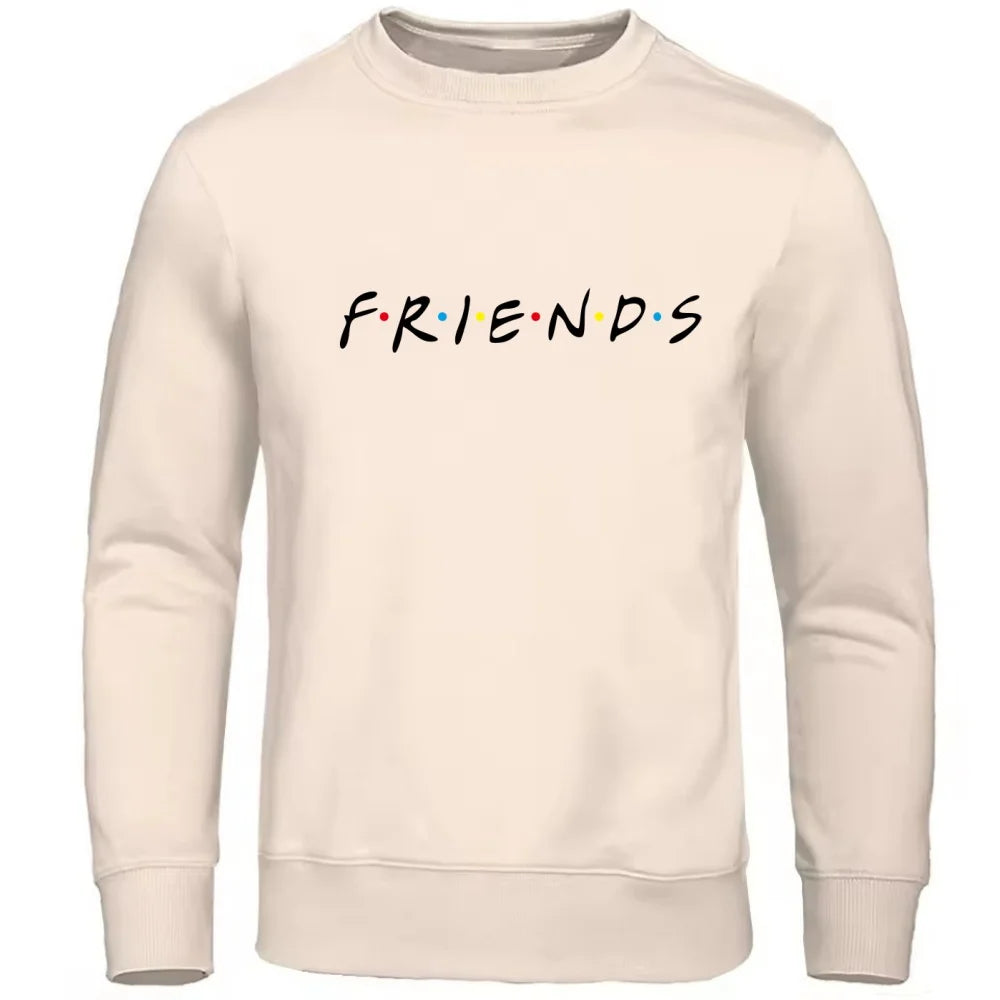 Autumn and winter new friends friends merchandise new trendy printed fleece men's and women's round neck hoodie