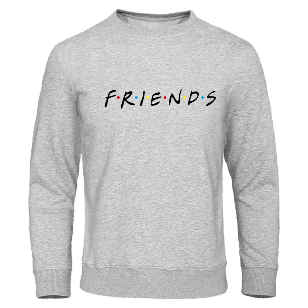 Autumn and winter new friends friends merchandise new trendy printed fleece men's and women's round neck hoodie