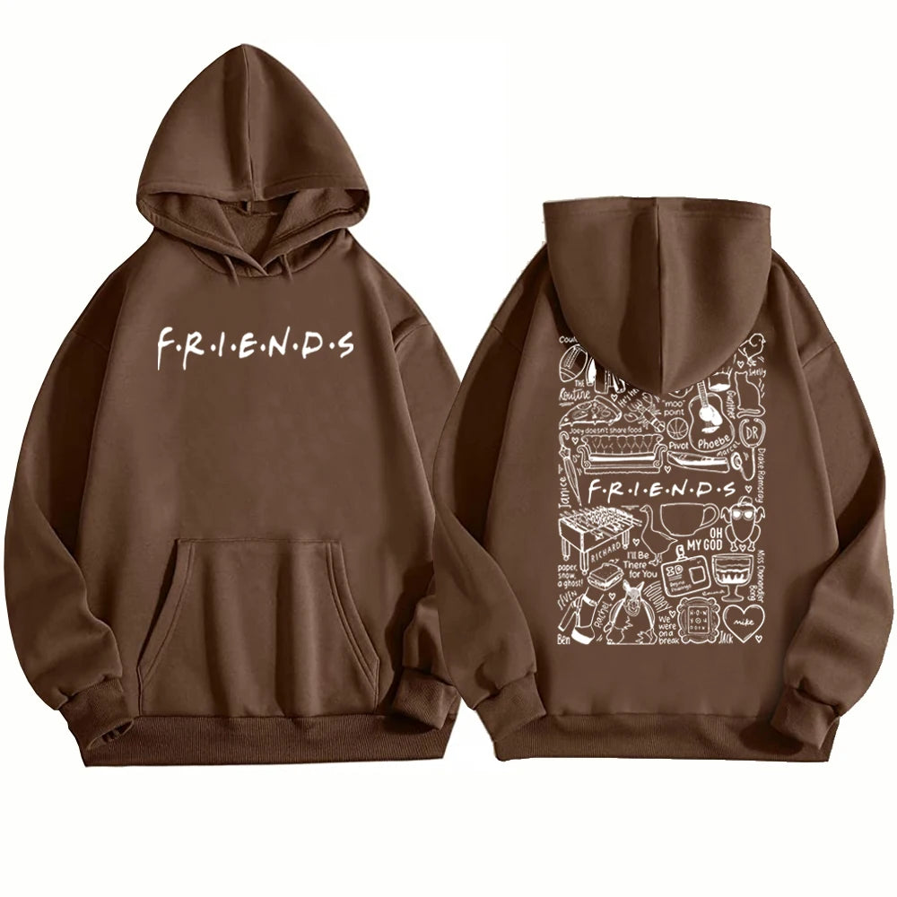 Friends Hoodie Friends TV Show Hoodie 90's Comedy TV Hoodie Gift for Friends Lovers Unisex Pullover Tops Streetwear