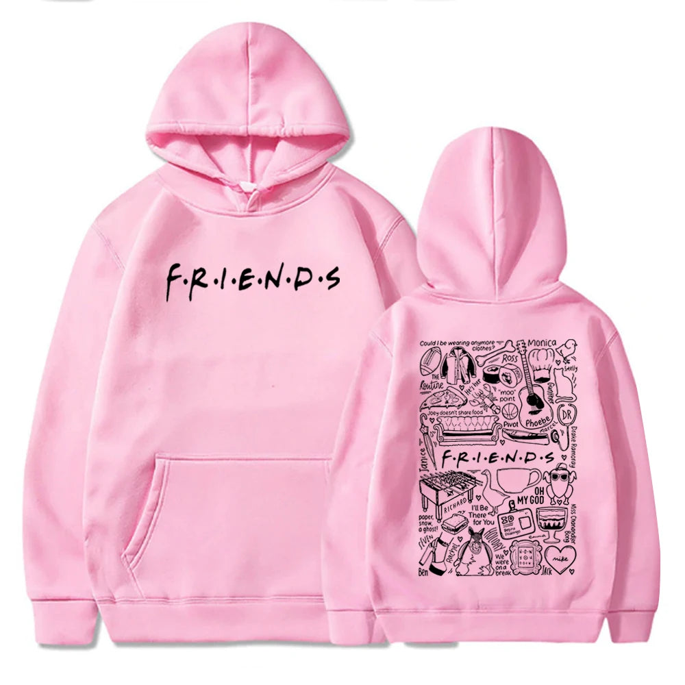 Friends Hoodie Friends TV Show Hoodie 90's Comedy TV Hoodie Gift for Friends Lovers Unisex Pullover Tops Streetwear
