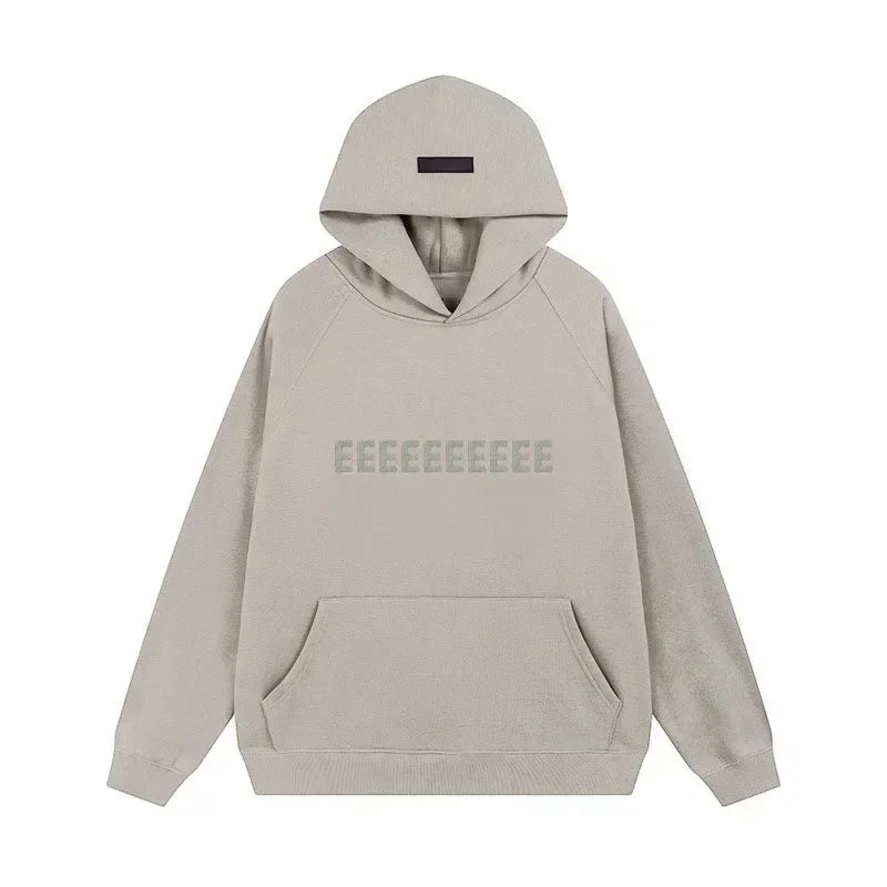 Season 8 Luxury Design Women's Hoodies Chest Two Rows Flocking Letter Logo Sweaters Fashion Brand Couple High Street Hoodie Sets