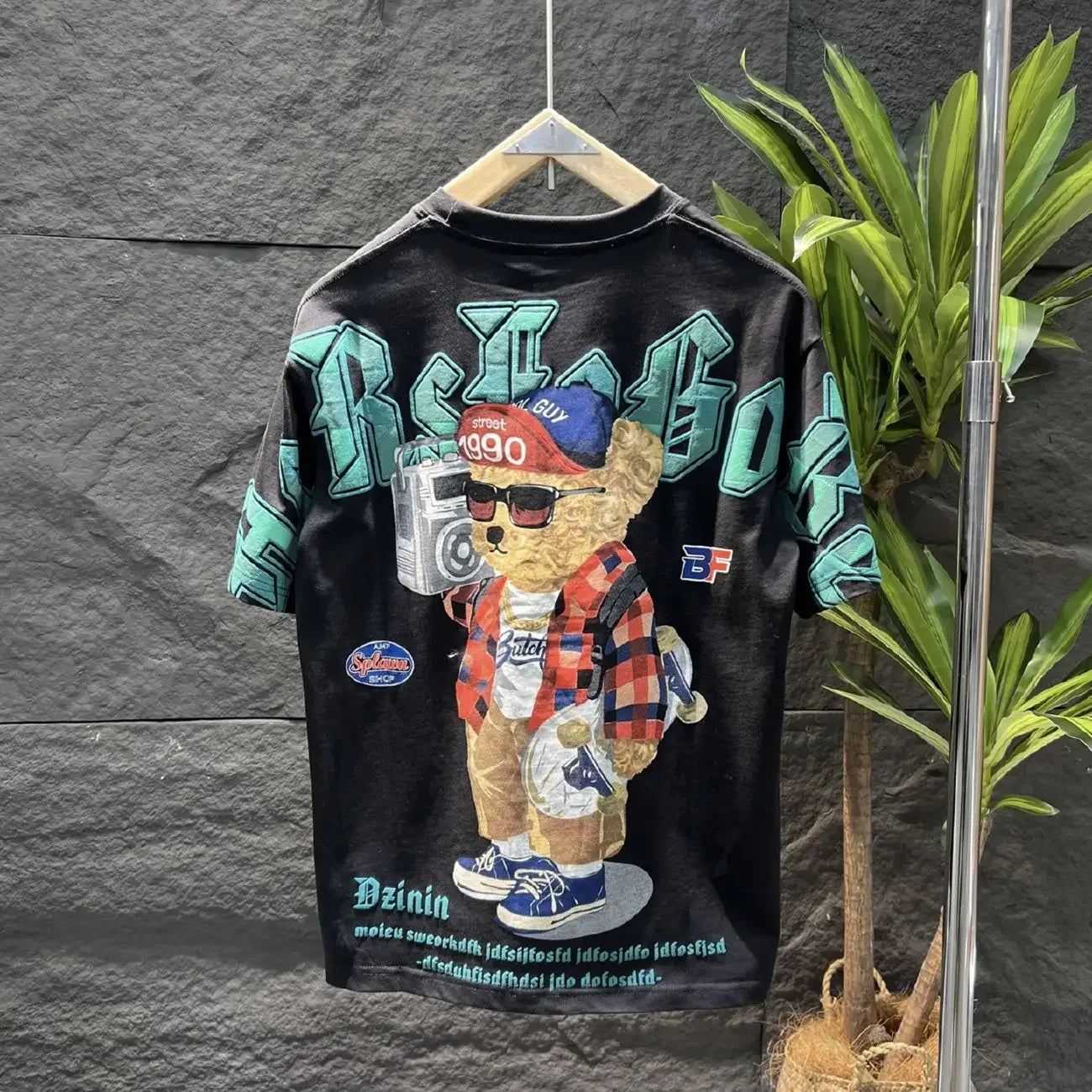 T Shirt For Men Hip Hop Top Rock Print Katoen Man Tee Shirts Watercolor Summer Trend Cheap Clothes And Young On Sale Harajuku