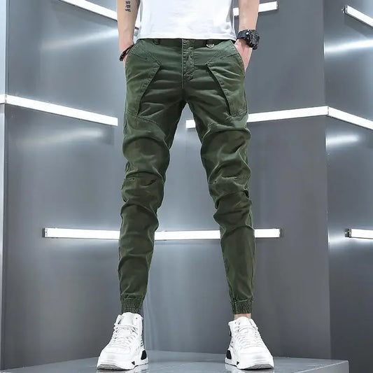 Stretch Slim Men's Cargo Pants Skinny Male Trousers Cotton Y2k Vintage Luxury Fashion Harajuku Korean Style Techwear Cheap Baggy