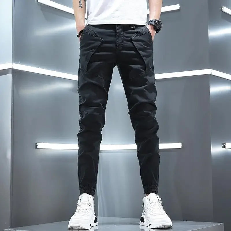 Stretch Slim Men's Cargo Pants Skinny Male Trousers Cotton Y2k Vintage Luxury Fashion Harajuku Korean Style Techwear Cheap Baggy