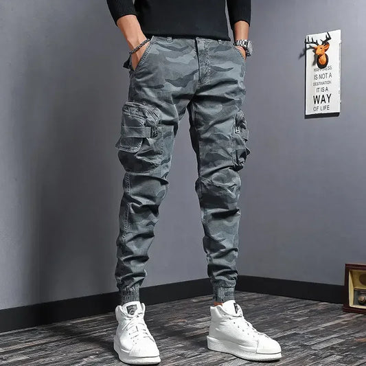 Male Trousers New In Camo Casual Men's Cargo Pants Camouflage Cotton Fashion Cheap High Quality Luxury Aesthetic Baggy Emo Long