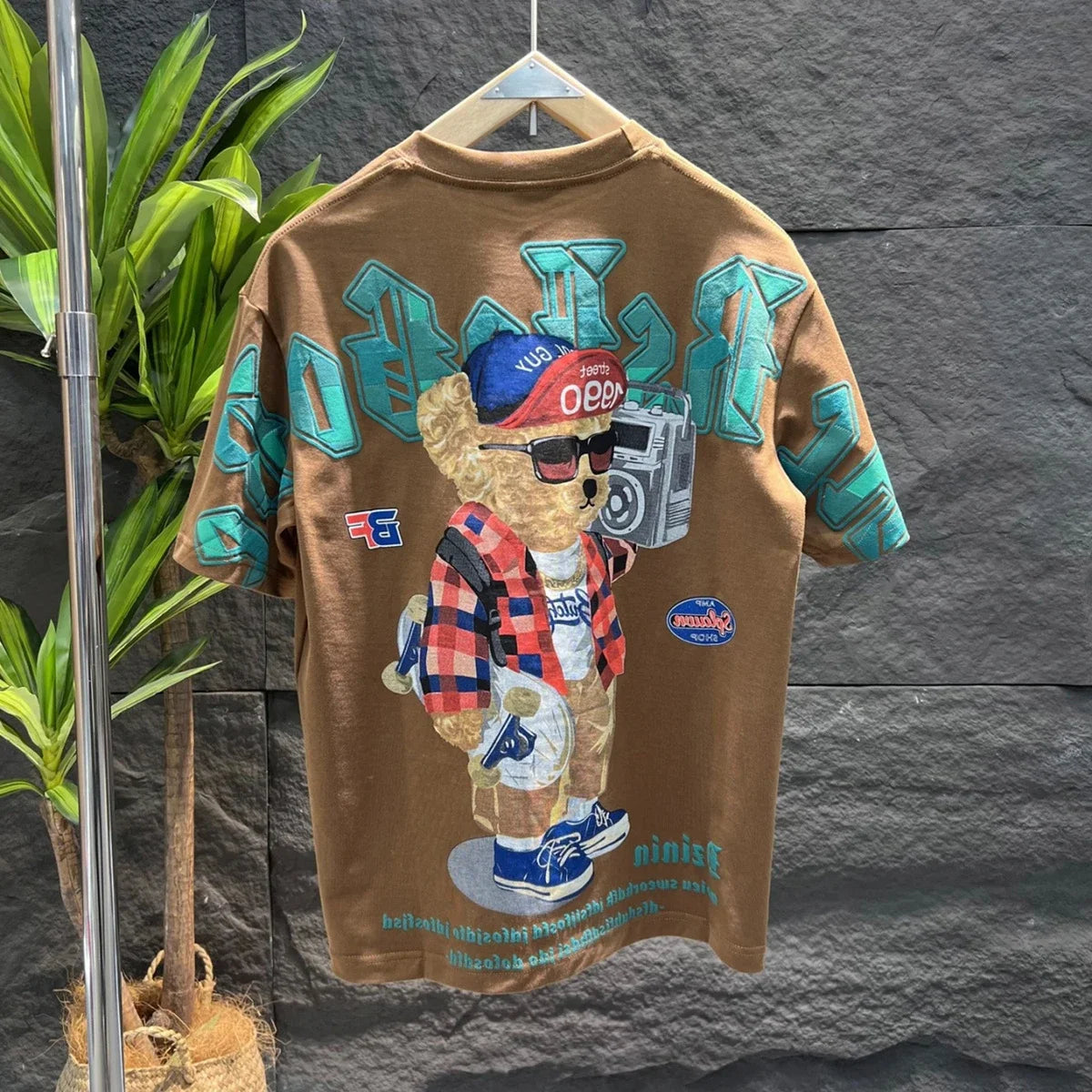 T Shirt For Men Hip Hop Top Rock Print Katoen Man Tee Shirts Watercolor Summer Trend Cheap Clothes And Young On Sale Harajuku