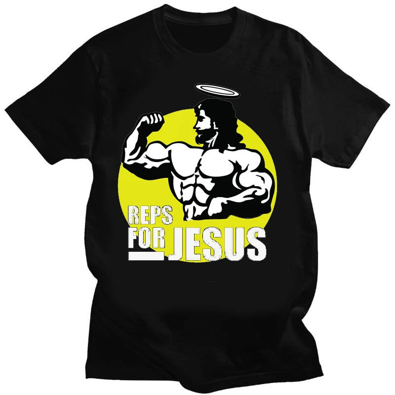 Team Jesus 7 Number T-shirt Funny Jesus Graphic T-shirts Women Men Clothing Tees Tops Camisas Casual Short  Clothes