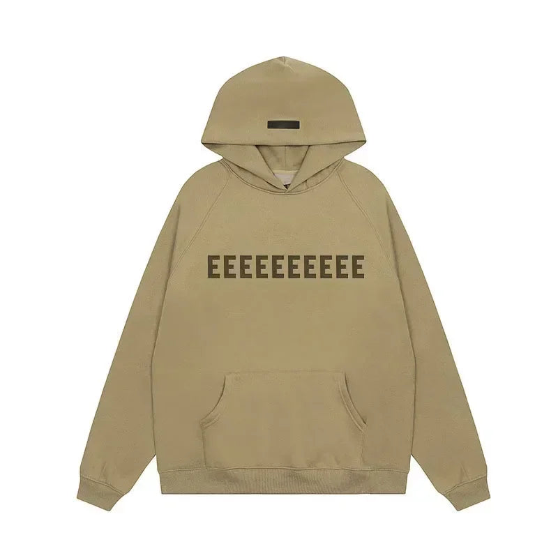 Season 8 Luxury Design Women's Hoodies Chest Two Rows Flocking Letter Logo Sweaters Fashion Brand Couple High Street Hoodie Sets