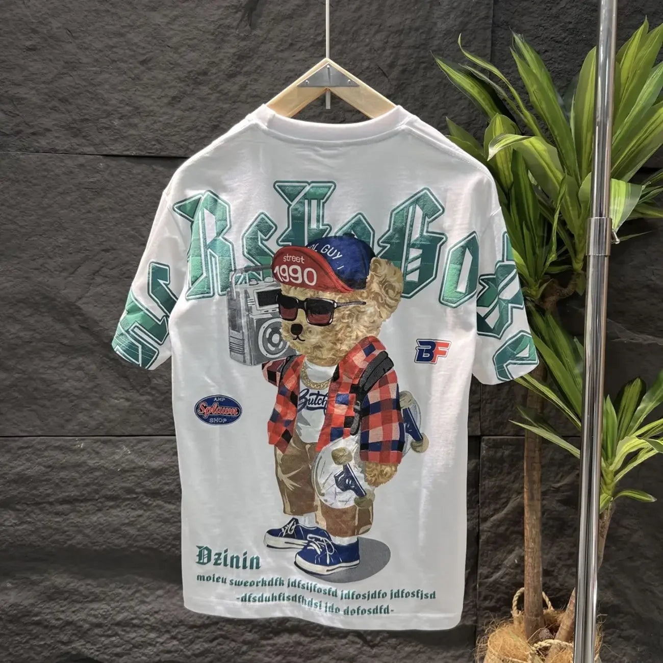 T Shirt For Men Hip Hop Top Rock Print Katoen Man Tee Shirts Watercolor Summer Trend Cheap Clothes And Young On Sale Harajuku