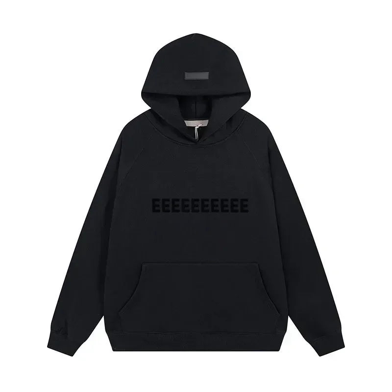 Season 8 Luxury Design Women's Hoodies Chest Two Rows Flocking Letter Logo Sweaters Fashion Brand Couple High Street Hoodie Sets
