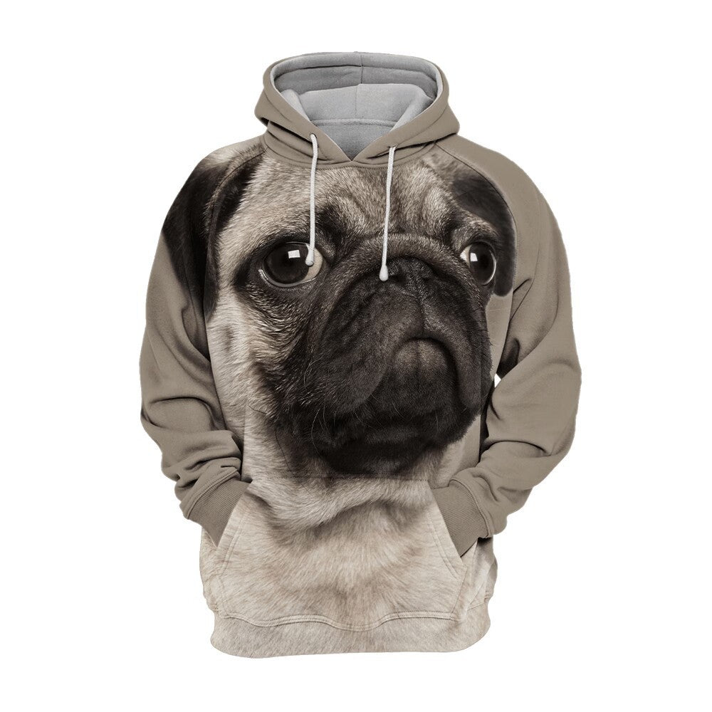 Men's Thermal Transfer 3D Dog Hoodie Coat