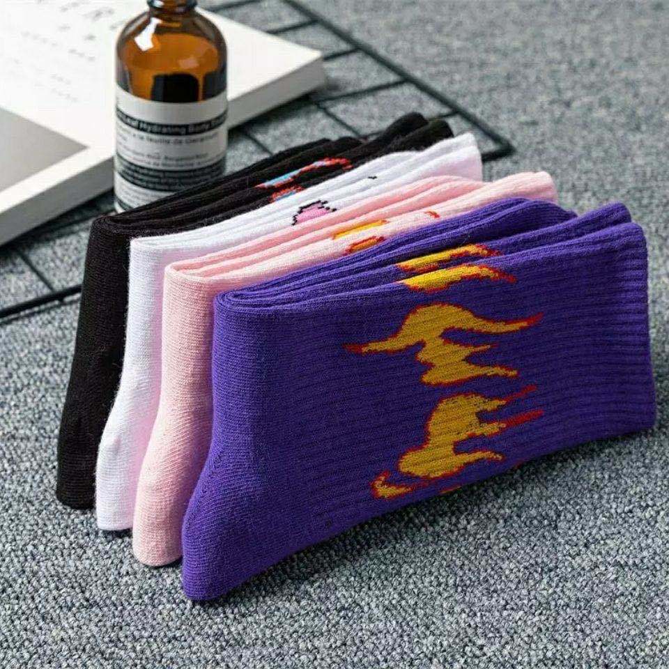 Tube Socks Flame Street Sports Style Hip Hop Trend Socks